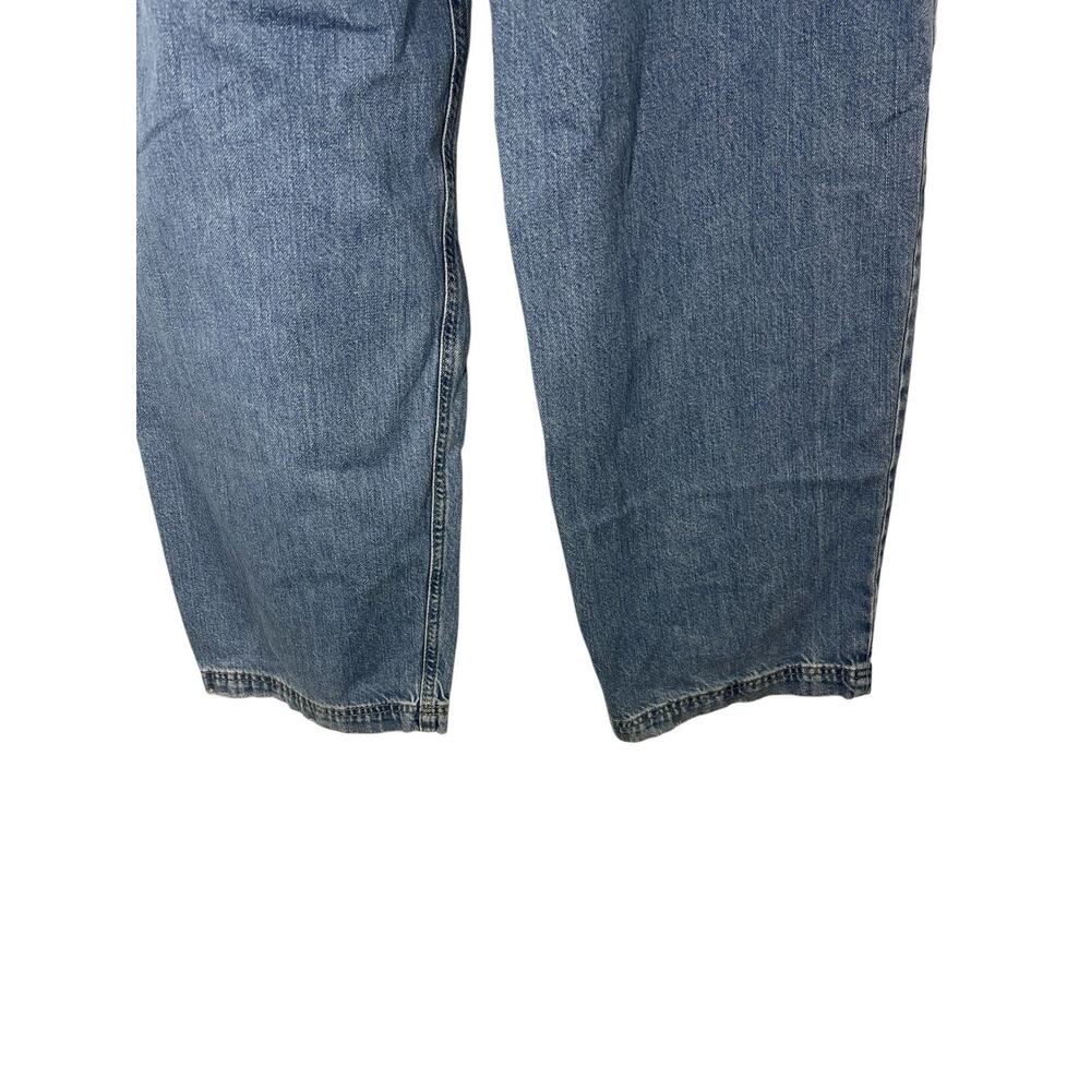 We The Free People Pull On Low Sling Oversized Blue Jeans Large Wide Leg Maeve - Picture 6 of 8